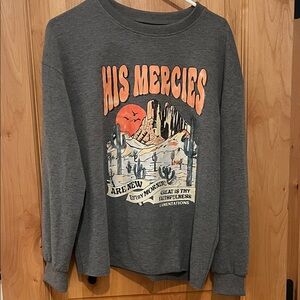 Gray Graphic Womens Crewneck